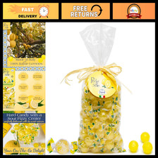Italian Lemon Candy Drops - Fizzy Tart Citrus Hard Candy - Individually Wrapped