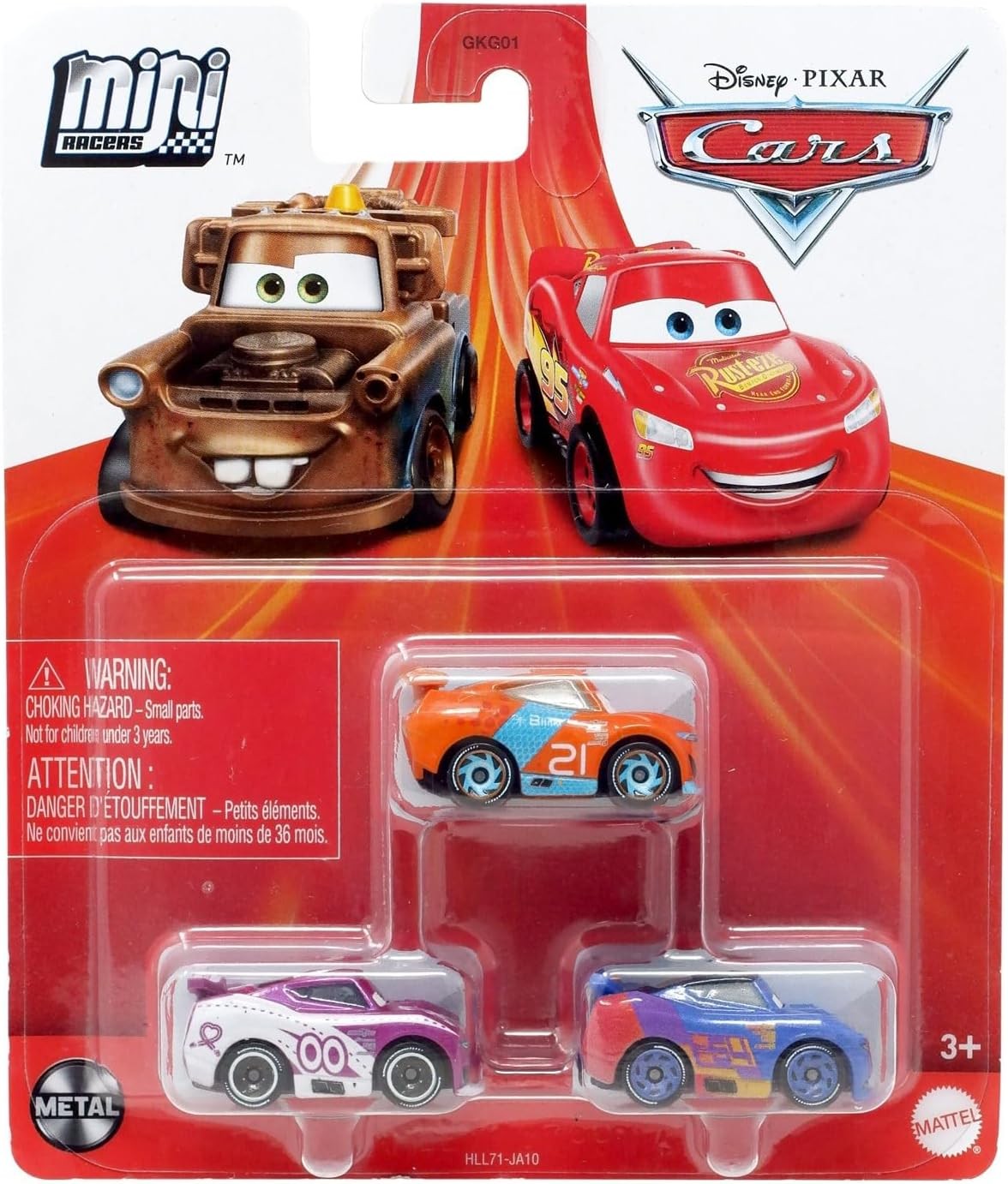Disney Cars Mini Racers 3 Pack Ryan Inside Laney Barry DEPEDAL FLIP Dover