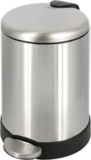 Small Trash Can, 1.2 Gallon | round Stainless Steel Garbage Bin with