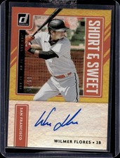 2021 Panini Donruss Wilmer Flores Short and Sweet Signatures Gold Auto #/25