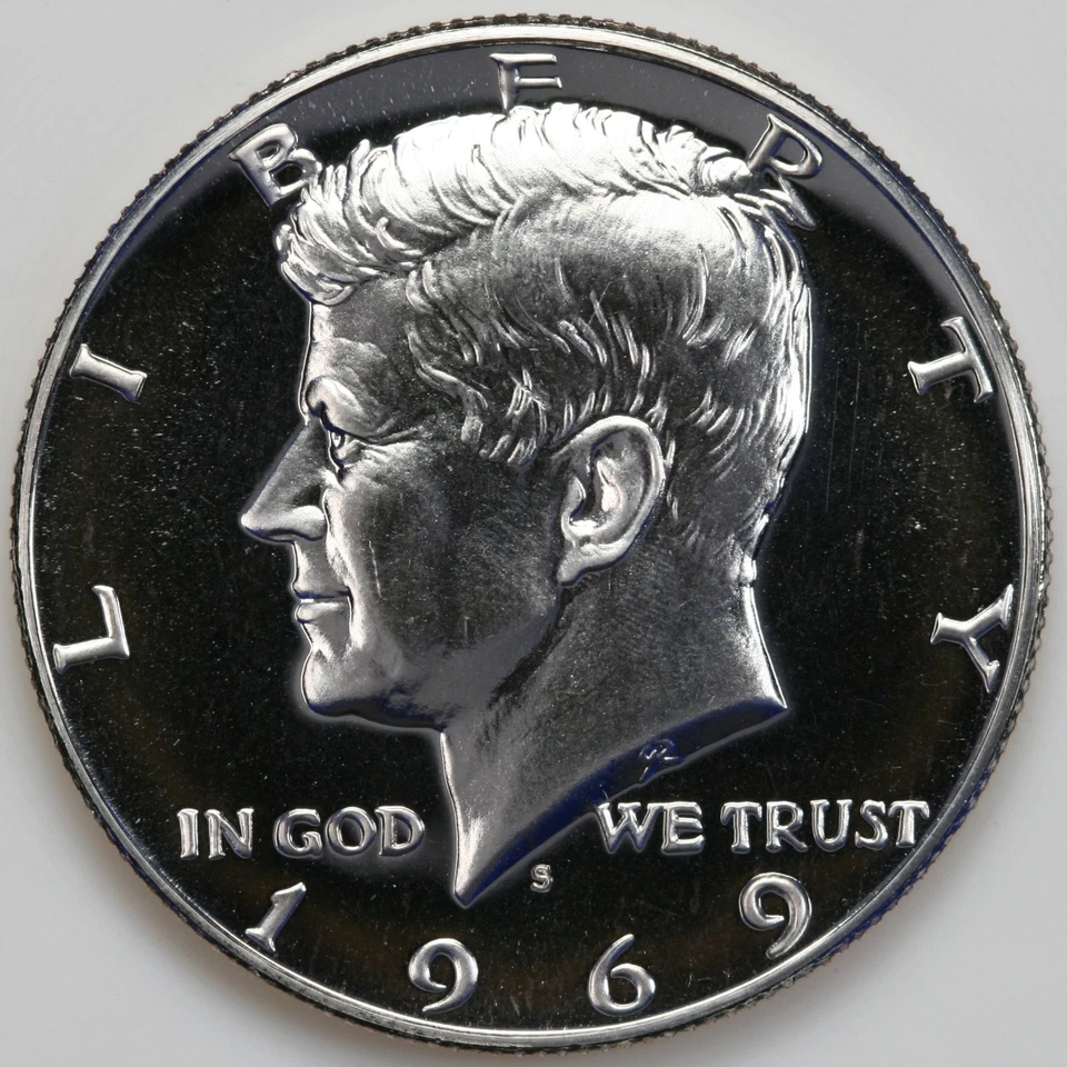 Medio dólar Kennedy 1969 S Gem Proof 40 % plata Foto 3 de 4