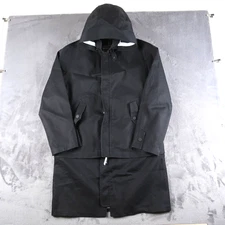 The Arrivals Mens Size L Large Black Coat Full Zip Removable Bottom Parka USA