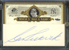 2006 UD SP Legendary Cuts GEORGE SELKIRK #WGC-SE When It Was A Game Auto /30