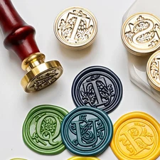 2PCS clear sealing stamp head wax seal craft supplies wax seal stamp and handle