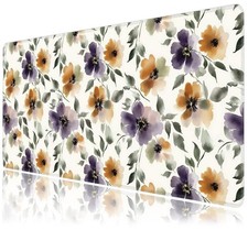 Watercolor Floral Large Mouse Pad,Gaming Keyboard Desk Pad,Extended Mouse Mat...