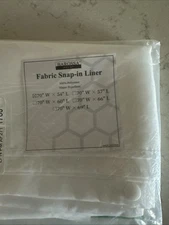 Barossa Design Fabric Snap-in Shower Curtain Liner Replacement 70" x 54" - Hotel