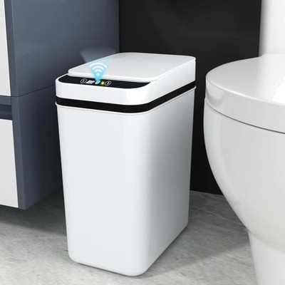 Smart Sensor Mülleimer 10L leise für Bad & Küche, Büro, Wohnzimmer - Berührun...