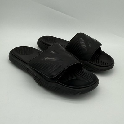 Adidas Alphabounce Slides Sandals Triple Black B41720 Men's Size 11 US Fast Ship