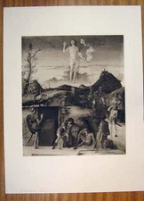 Original Old Antique Print Giovanni Bellini Painting Fine Art C1901 Victorian