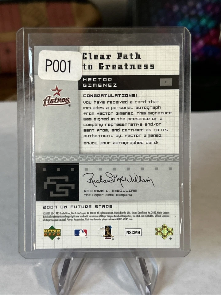 Héctor Giménez 2007 Upper Deck Future Stars Clear Path to Greatness Auto #143 Foto 4 de 4