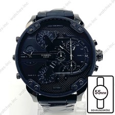 Neu Diesel DZ7396 Mr.Daddy 2.0 Schwarzes Zifferblatt Rostfreier Stahl Herrenuhr