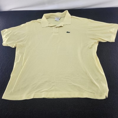 Lacoste - Classic Fit Men's Solid Yellow Polo Shirt W Crocodile Logo Size Xl 811