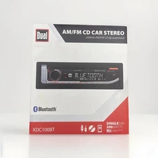 New Dual Electronics XDC100BT AM/FM CD Car Stereo Radio Single DIN Bluetooth USB
