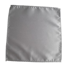 Silver Gray Silk Pocket Square Formal Suit Party Prom Wedding Fashion Accessory