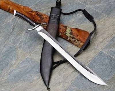 24  Handmade Scimitar Sword Carbon Steel w/ Leather Sheath Sharp Blade