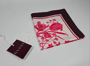Foulard en soie imprimé floral Gucci 126955905