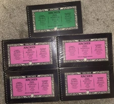 5 ARCHES 6 X 10 Travel Journal HOT & COLD PRESSED Watercolor Paper  NEW 🎨