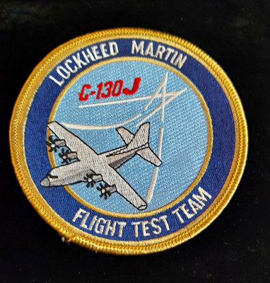RARE Lockheed Martin C-130J Super Hercules Flight Test Team Patch - Sew On