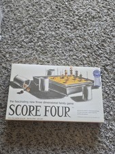 Vintage 1968 Score Four Family Board Game Three Dimensional No 400 Sealed