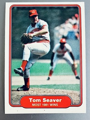 1982 Fleer #645 Tom Seaver Cincinnati Reds ''Most Wins 1981'' HOF