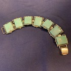 Vintage Karu Arke Faux Turquoise Silver Tone Clasp Bracelet — photo 1