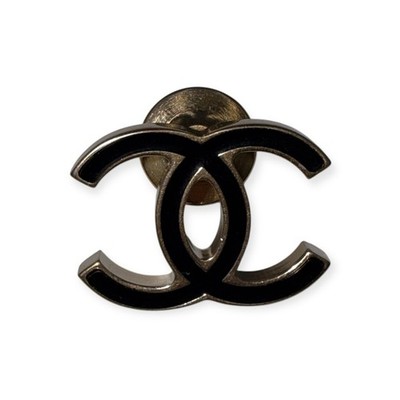 美品✨CHANEL CC Logo Brooch / シャネル ブローチ Chanel CC Logo Brooch – Gold Tone & Black Enamel with Box + COA | eBay