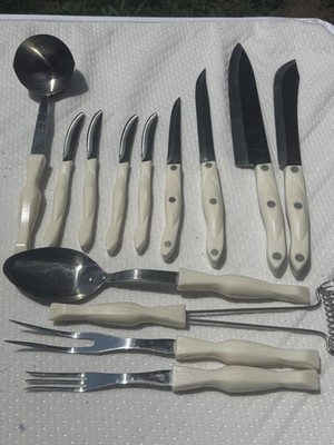 13 Cutco 1759 JD Table Knife Pearl White  Steak Knife 1721, 1726, 1727, 1725,