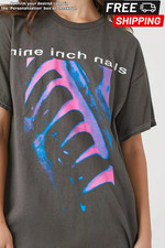 Nine Inch Nails Band Shirt, Nine Inch Nails Band Charcoal T-shirt Reprint S-5XL