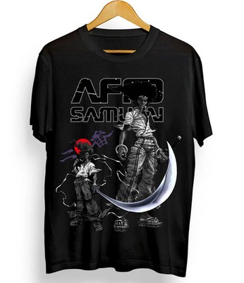 Afro Samurai Unisex T-Shirt Samurai Japanese Ninja Anime Manga T-Shirt Black
