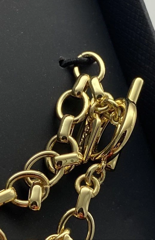 Pulsera Disney X Coach Tono Dorado Veneno Manzana Dije Palanca con Caja 12.9g Foto 3 de 4