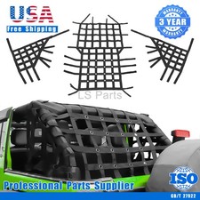 Long Cover Mesh Cargo Net Top Restraint System Net For Jeep Wrangler Jk 2007-18