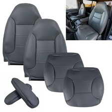 For 1992-1996 Ford Bronco Xlt Driver Passenger Leather Seat Cover Gray Replace