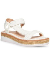 MADDEN GIRL Womens White At Straps Gigi Wedge Slingback Sandal 5.5 M