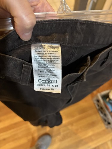 Vtg Carhartt B136 DKB Pants Double Knee Dungaree Fit Grunge Men 34x30 by Carhartt, $74.99 - Photo 3