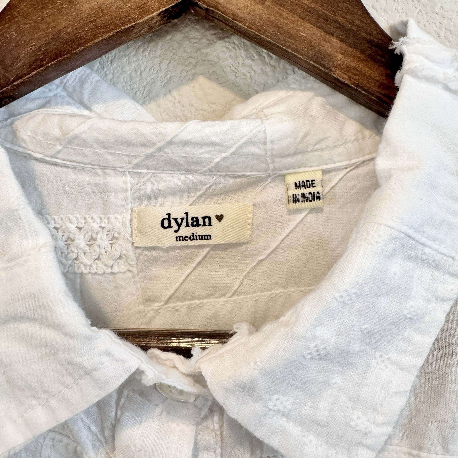 Dylan Boho Patchwork White Button Down Cottagecor… - image 4