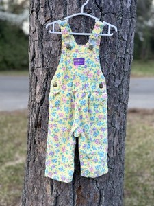 ヴィンテージ　oshkosh　花柄　ストライプ　ショートオール ヴィンテージ oshkosh 花柄 ストライプ ショートオール 【公式通販】