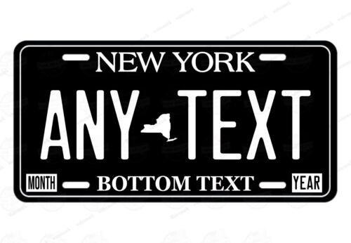Blk/White Any Text Customized License Plate Metal Tag Auto Car Bike ATV Bicycle - Picture 37 of 44