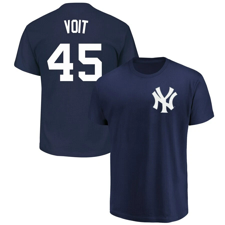 New York Yankees Luke Voit Majestic Navy Blue Name And Number