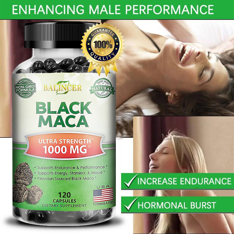 K(4/1迄)　HIDEUP BLACK MACCA Black Maca Extract 4:1 Strong Natural male sexual health 1000mg 30
