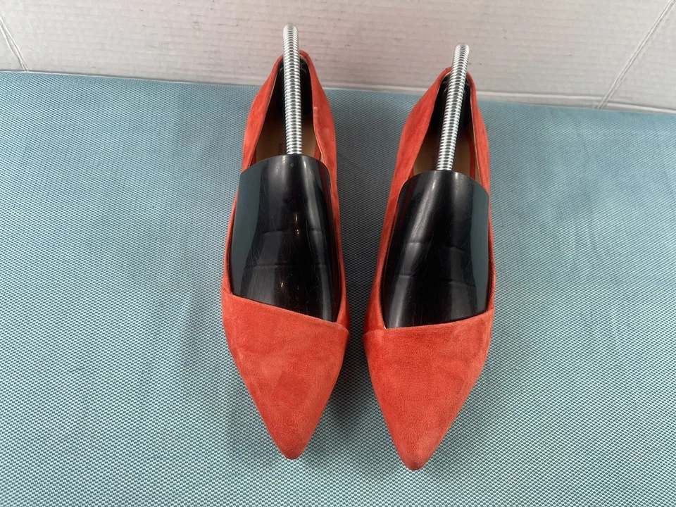 Zapatos planos de ballet Crown vintage para mujer naranja 7,5 M gamuza cuero Noelle Dorsay Foto 4 de 4