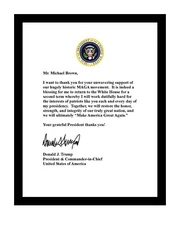 Donald Trump signed Re-election letter Customized to YOUR NAME 47th president