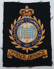Royal Air Force Fighter Command Vintage gestickter Veteranen Abzeichen Aufnäher. RAF.