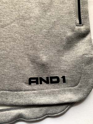 And Mens Blue Basketball Hoodie Short sleeve Size M