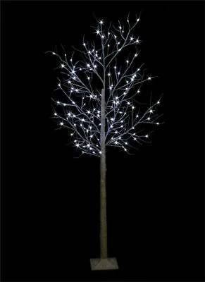 SNOWTIME 8ft LED Easter Birch Tree Wedding Outdoor In 136 Ice White LED Lights RS04444