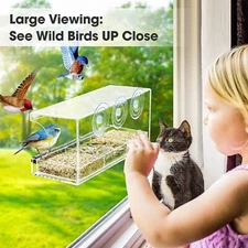 Jarkyfine Window Bird Feeders with Strong Suction Cups - Window Bird Feeders