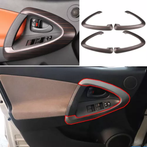 For 2006-2012 Toyota RAV4 Wood Grain Matte Interior Door Armrest Panel Cover - Foto 4 di 10