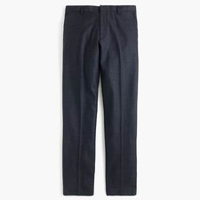 J.Crew Ludlow Suit Pant In Italian Glen-Plaid Wool 31/32 Pacific 265
