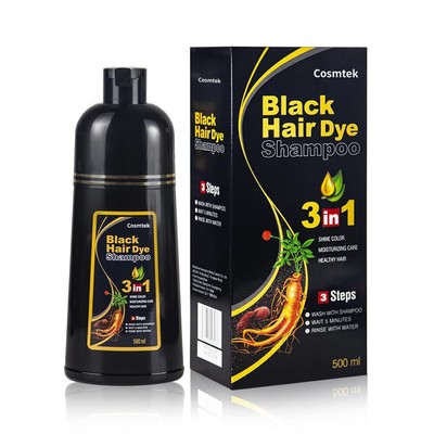 MEIDU Black Hair Dye Shampoo for Gray Hair Semi-Permanent Hair Color Shampoo Neu