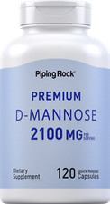 D-Mannose 2100mg  120 Capsules  Non-GMO Supplement  by Piping Rock
