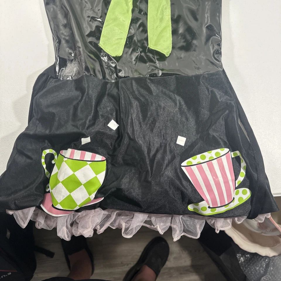 Mad Hatter Alice Wonderland Disguise Halloween Child Costume Girls size 10-12 - Image 4 of 4